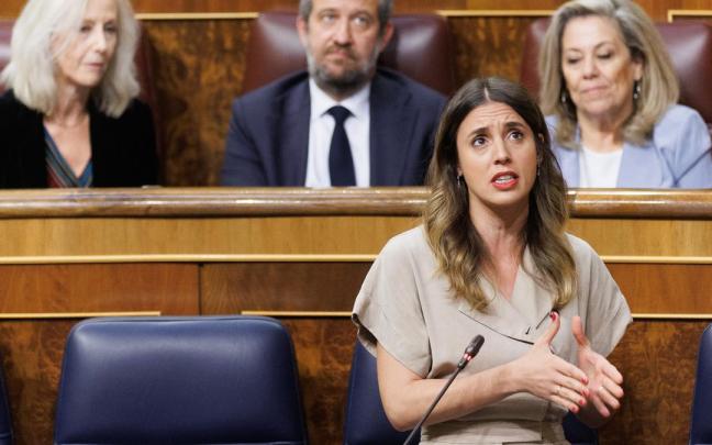 La ministra de Igualdad, Irene Montero, durante una sesión en el Congreso de los Diputados La ministra de Igualdad, Irene Montero, durante una sesión en el Congreso de los Diputados