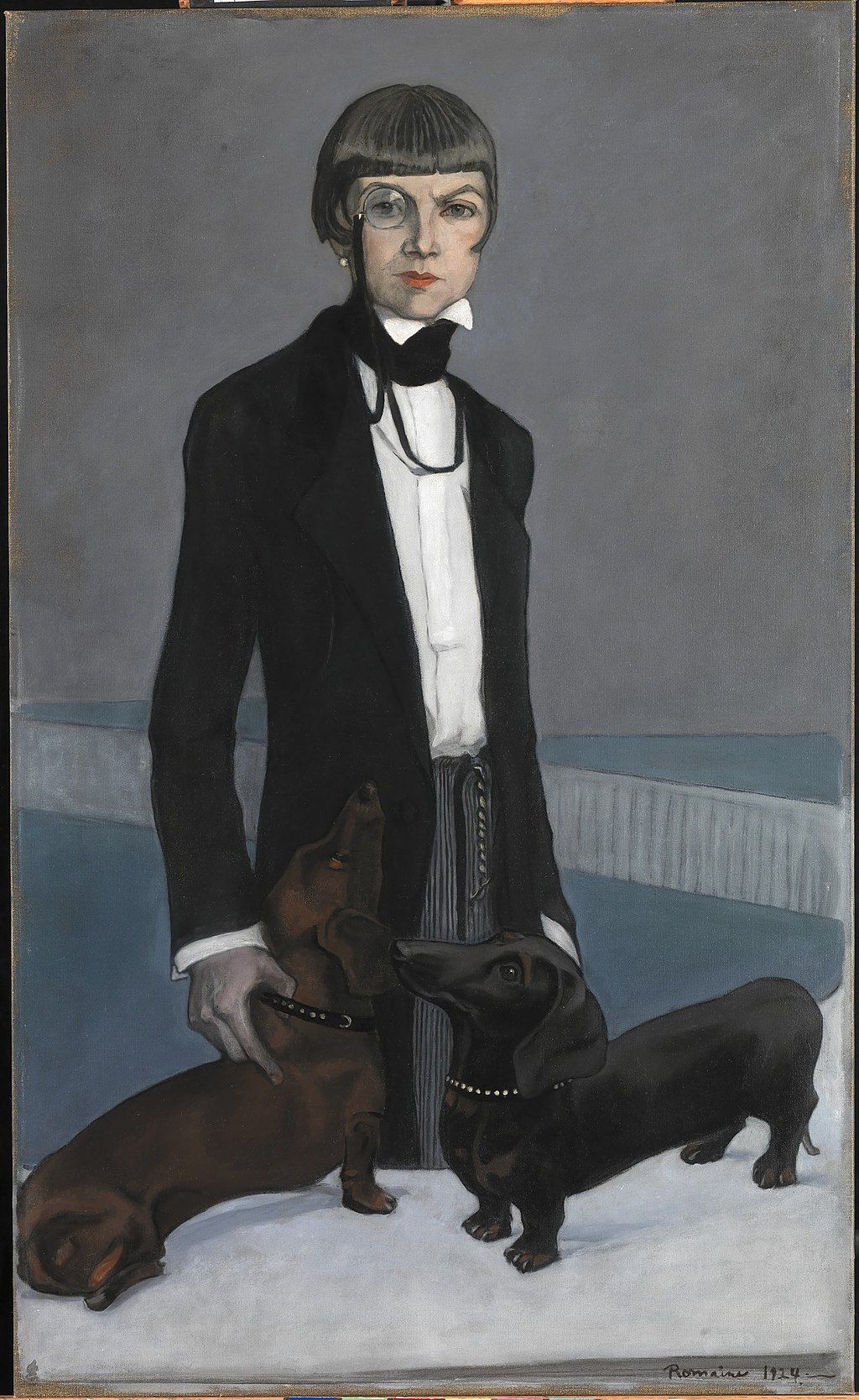 Retrato de Una Tourbridge pintado en 1924 por Romaine Brooks.