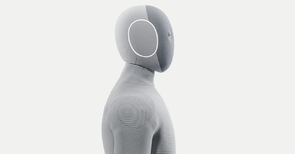El robot humanoide NEO visto de perfil.