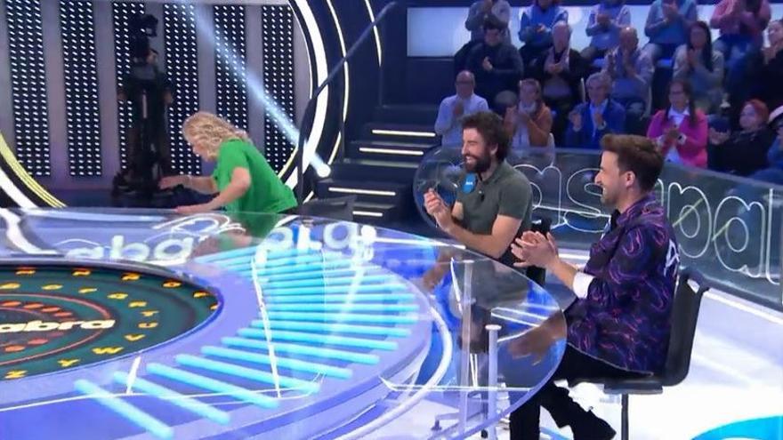 Bárbara Rey amagando con abandonar el plató tras su error en la prueba.