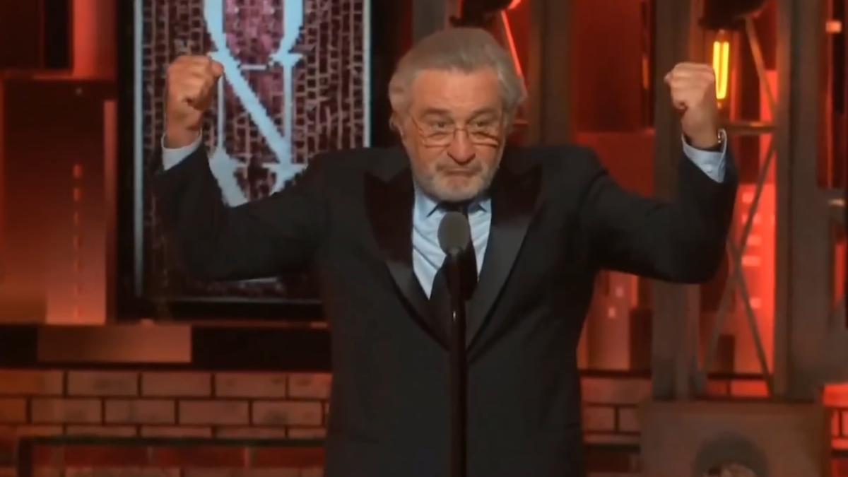 Robert de Niro, atacando a Trump en los premios Tony de 2018.