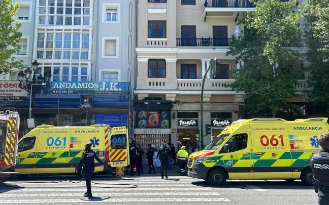 Atropello múltiple frente al Ayuntamiento de Santander.