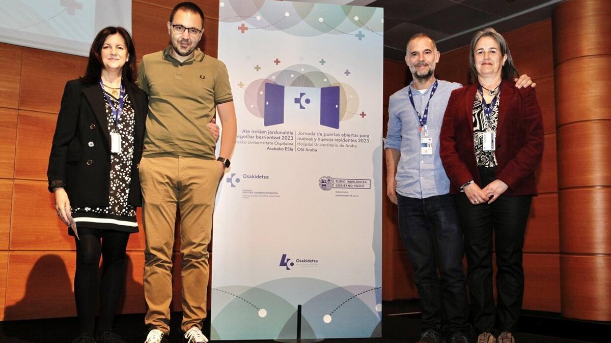 De izquierda a derecha, María Jesús Serna, José María Pérez, Ignacio Garitano y Marta Quintana.