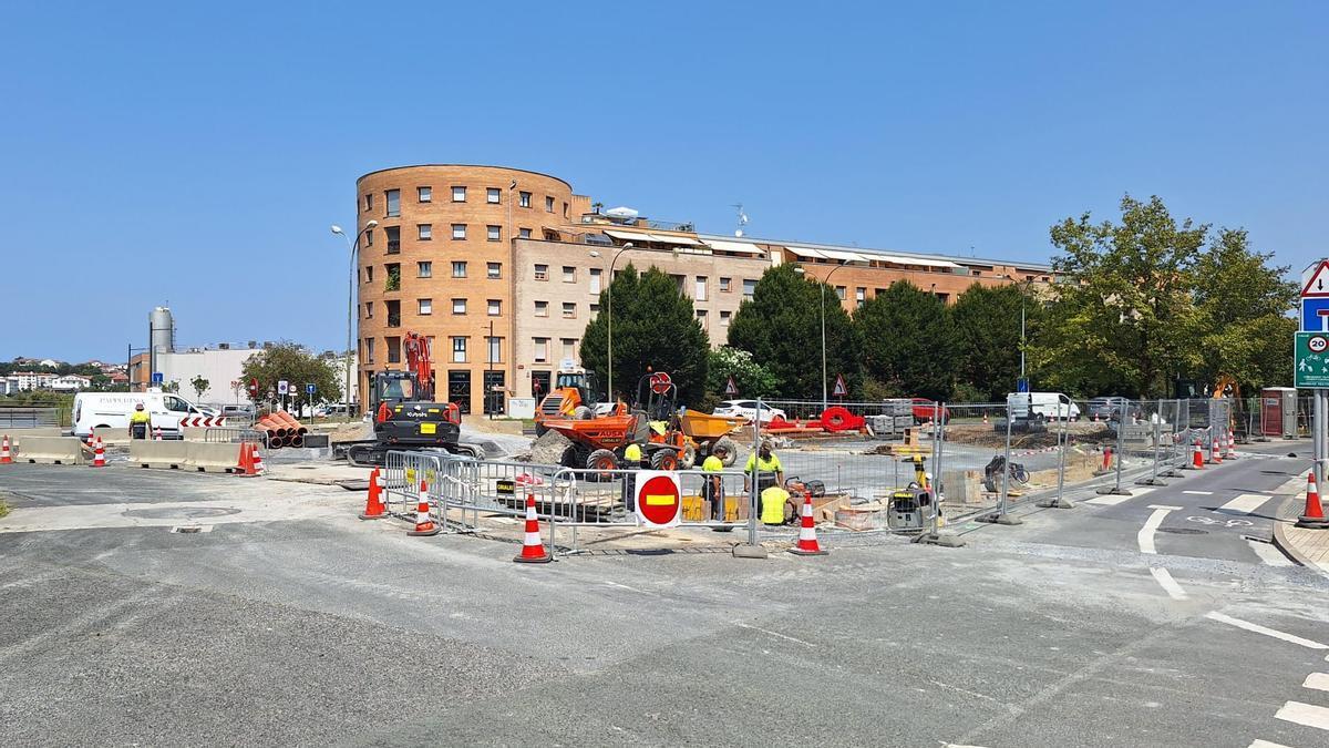 Obras de la rotonda de Azken Portu esta misma semana