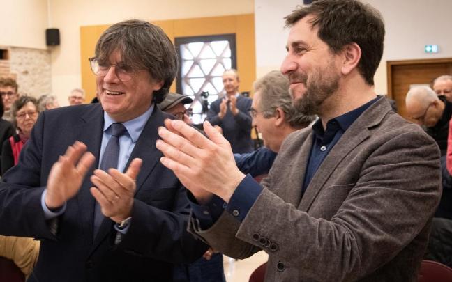 Comín junto a Puigdemont.