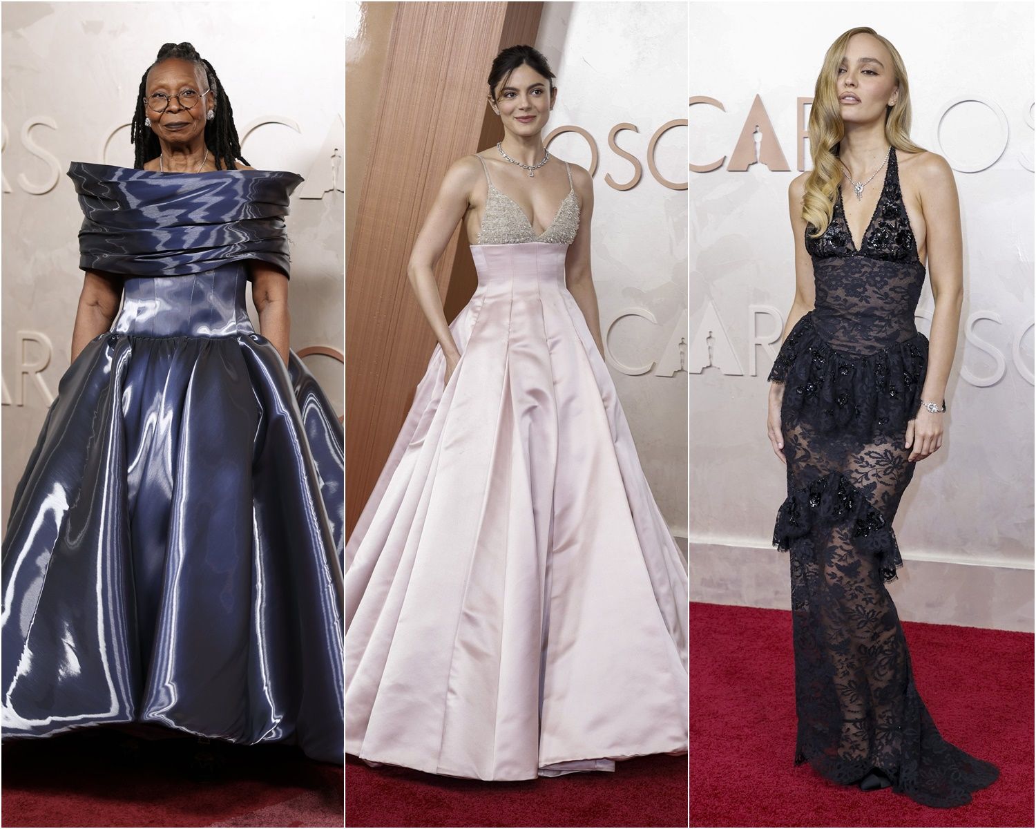 Whoopi Goldberg, Monica Barbaro y Lily Rose Depp.