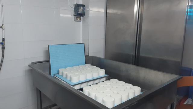 Fabricación de queso.