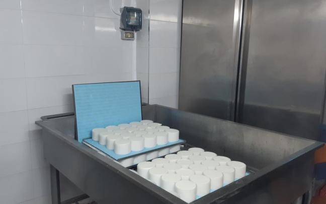 Fabricación de queso.