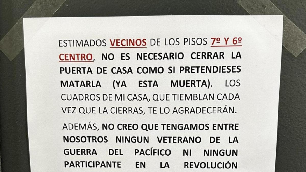 Algunos inquilinos prefieren solucionar por su cuenta los conflictos, usando notas algo pasivo-agresivas y, por qué no, cargadas de humor.