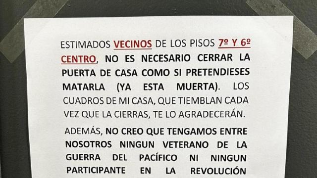 Algunos inquilinos prefieren solucionar por su cuenta los conflictos, usando notas algo pasivo-agresivas y, por qué no, cargadas de humor.