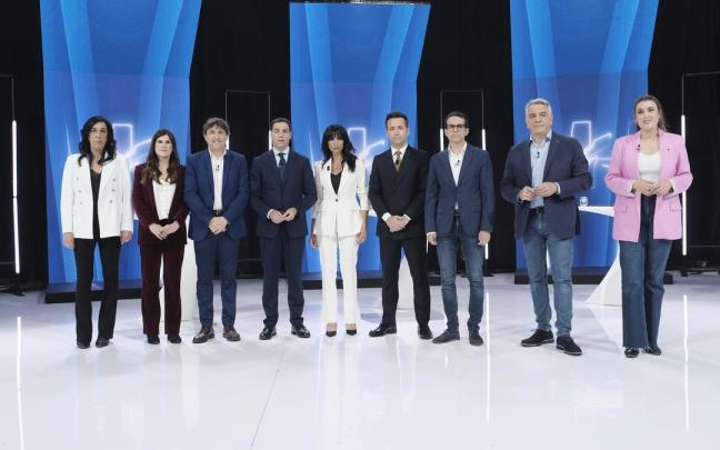 Los participantes en el debate electoral.