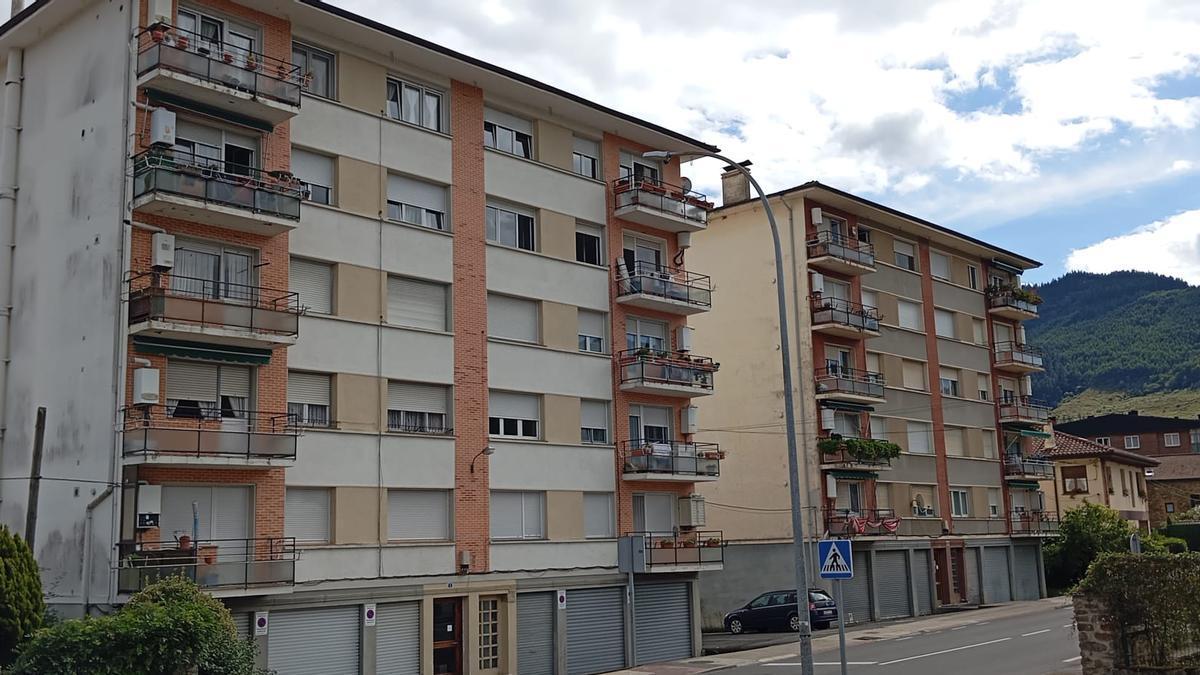 Bloque de viviendas en la calle Irabien de Okondo