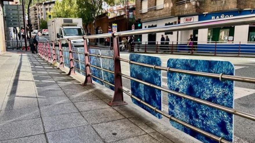 Imagen de los paneles descontaminante colocados en Kaltxango