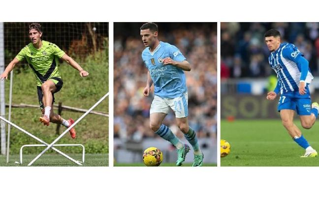 Aihen Muñoz, Sergio Gómez y Javi López, alternativas de la Real para el lateral izquierdo. / N.G.