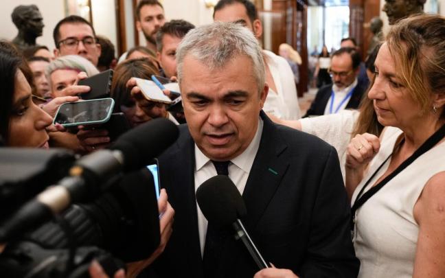 Santos Cerdán, en sus últimos momentos como diputado en el Congreso.