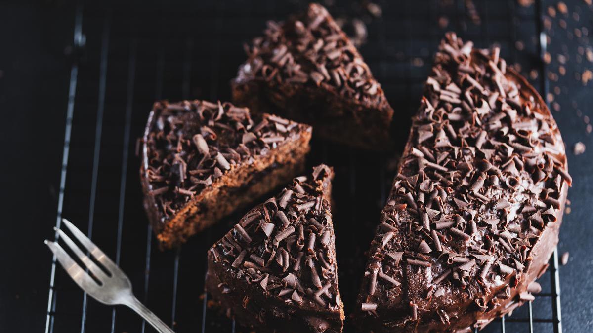 Una tarta de chocolate