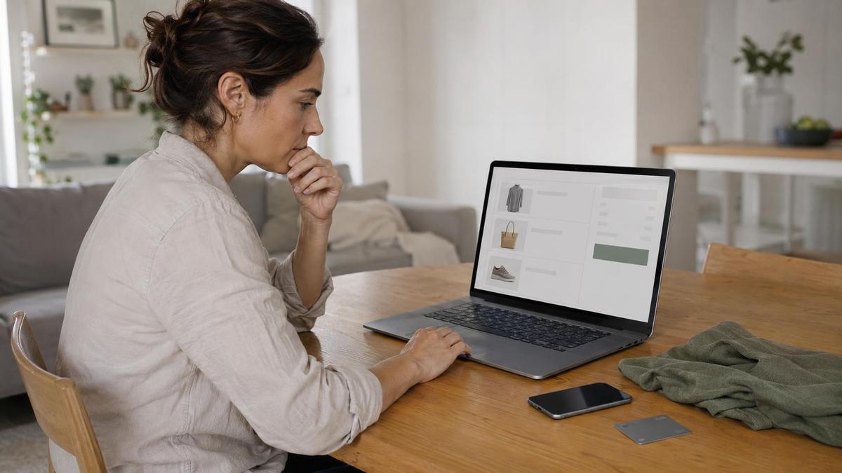 El carrito virtual también funciona como un espacio donde comparar opciones, calcular el gasto y aplazar una decisión antes de completar la compra.