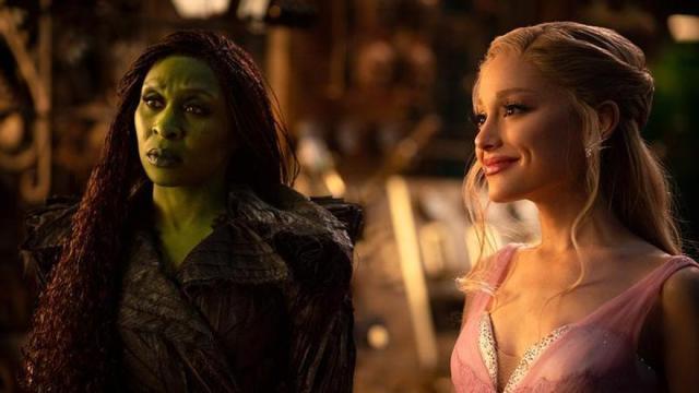Las actrices Cynthia Erivo y Ariana Grande en 'Wicked Parte II'