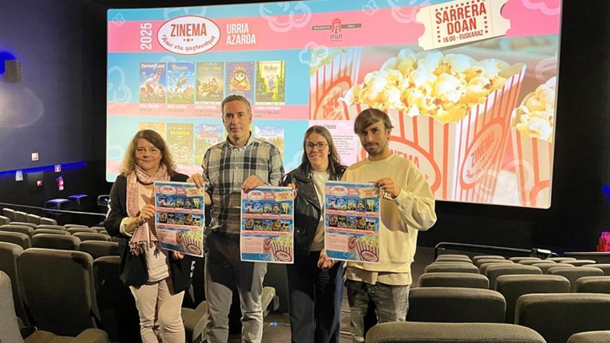 'Zinema Haur eta Gazteentzat' egitasmoaren aurkezpena Irungo zien areto batean.