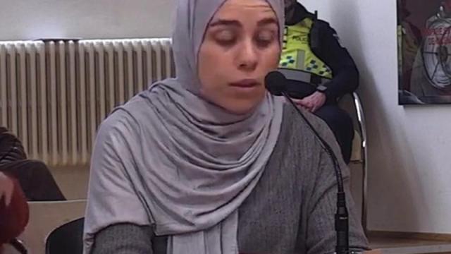 Blanca Cortés, durante su intervención en el pleno del Ayuntamiento de Logroño.