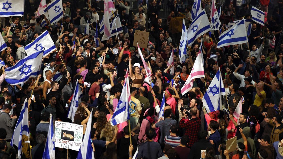 Una protesta en Tel-Aviv.