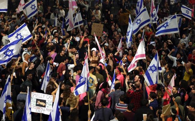 Una protesta en Tel-Aviv.