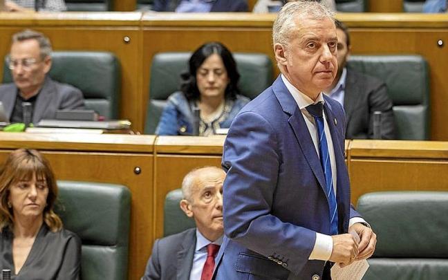 Iñigo Urkullu, ayer, en el pleno de la Cámara de Gasteiz.