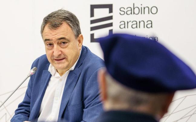 El portavoz del PNV en el Congreso, Aitor Esteban, en una jornada organizada por la Fundación Sabino Arana.