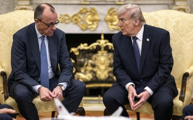 Imagen de archivo de Merz y Trump