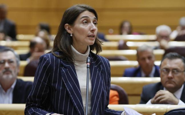 La ministra Pilar Llop en un pleno del Senado.