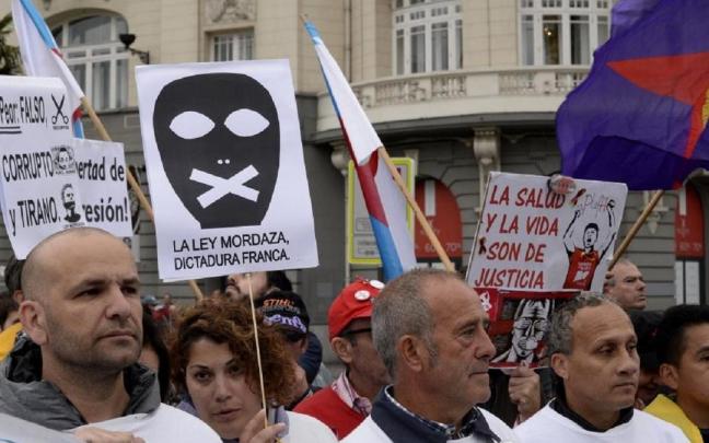 Manifestacion contra la ley mordaza. Manifestacion contra la ley mordaza.