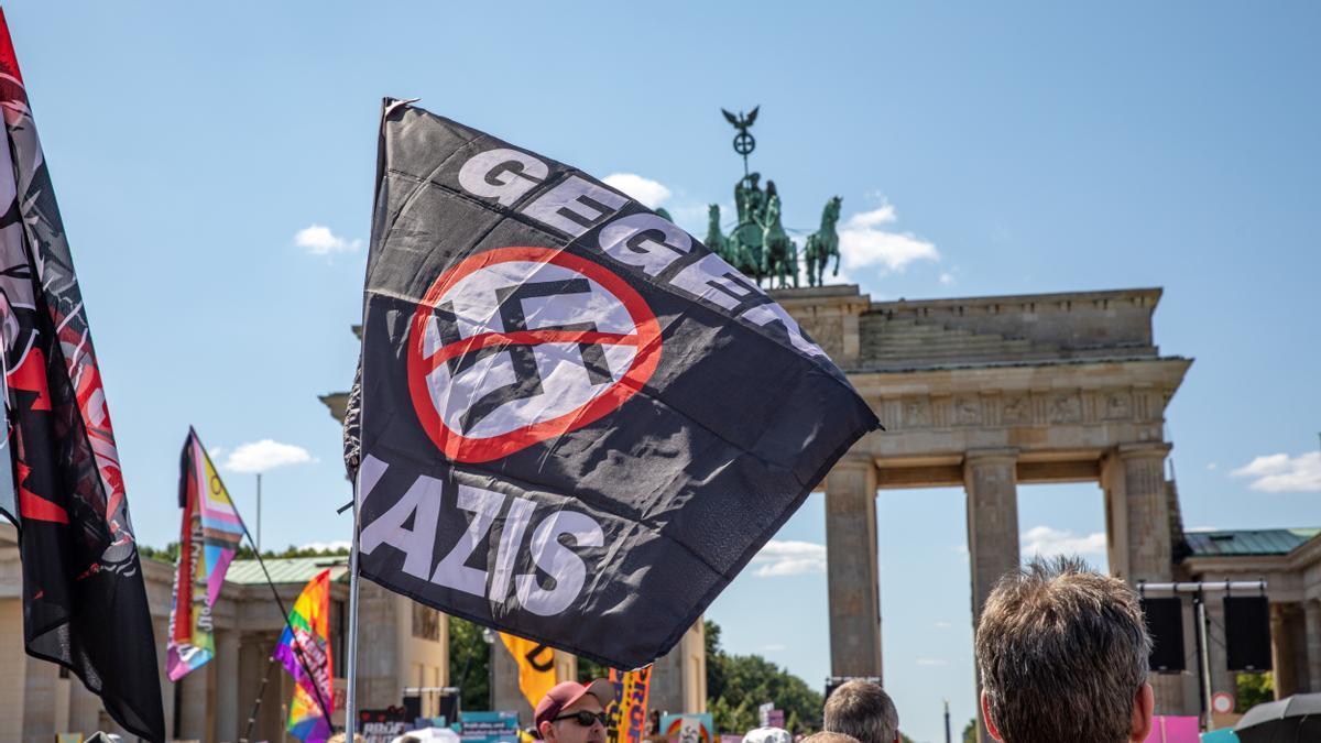 Manifestación contra Alternativa para Alemania en Berlín.