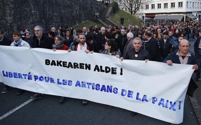 Manifestacion a favor de los detenidos en Luhuso el 17 de diciembre de 2016