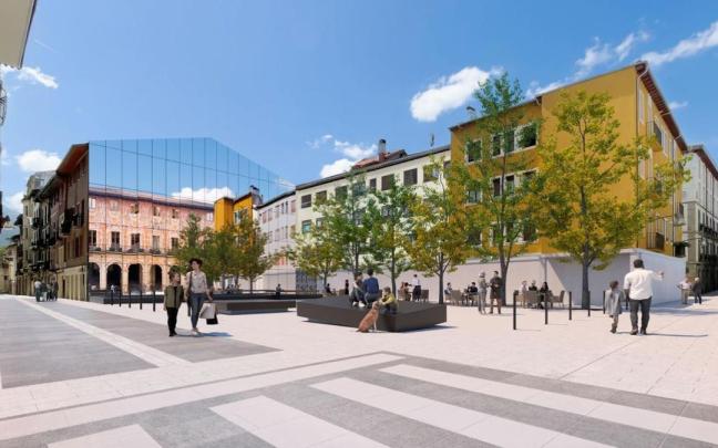 La plaza ganaría espacio tras el derribo del edificio de Correos