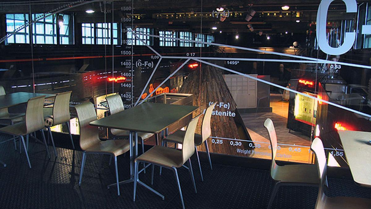 El comedor del restaurante de Mirandaola.