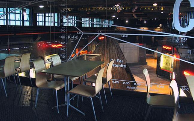 El comedor del restaurante de Mirandaola.