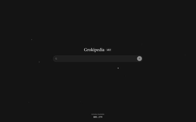 Aspecto de la Grokipedia.