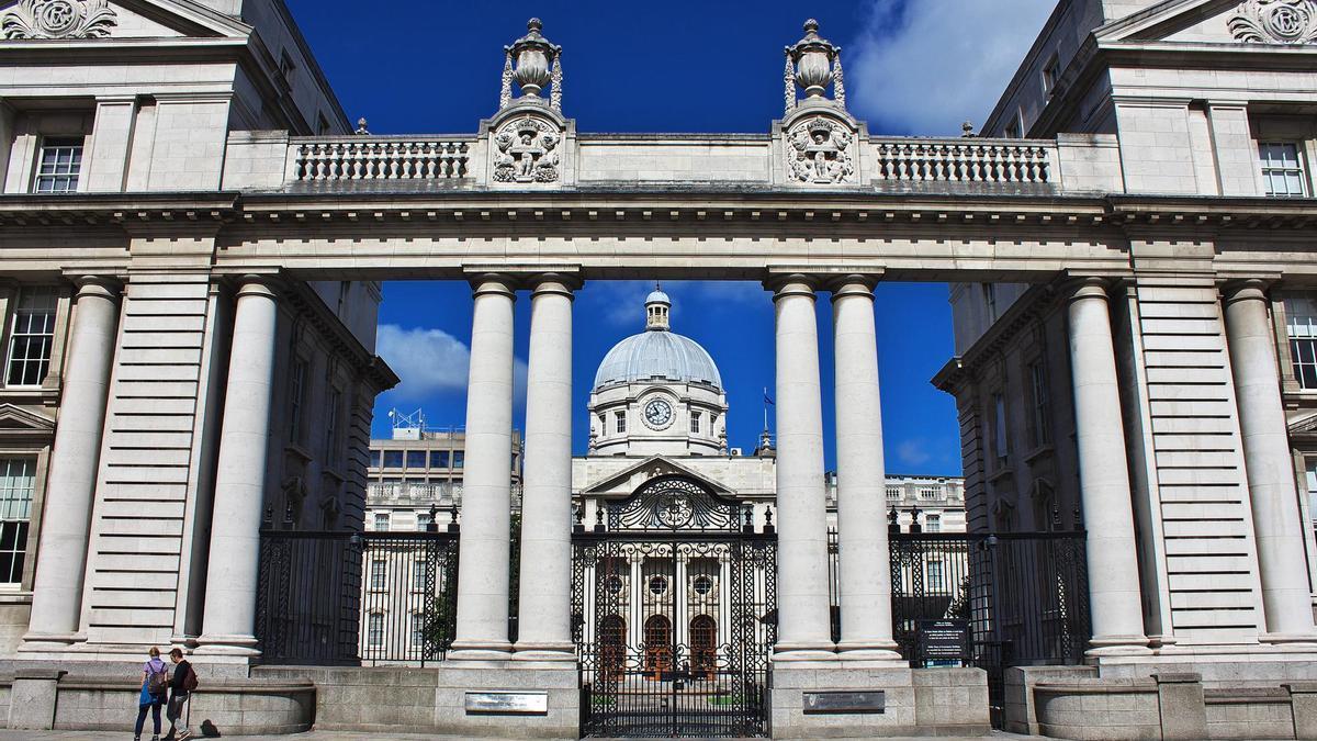 Leinster House, sede del Gobierno de Irlanda en Dublín