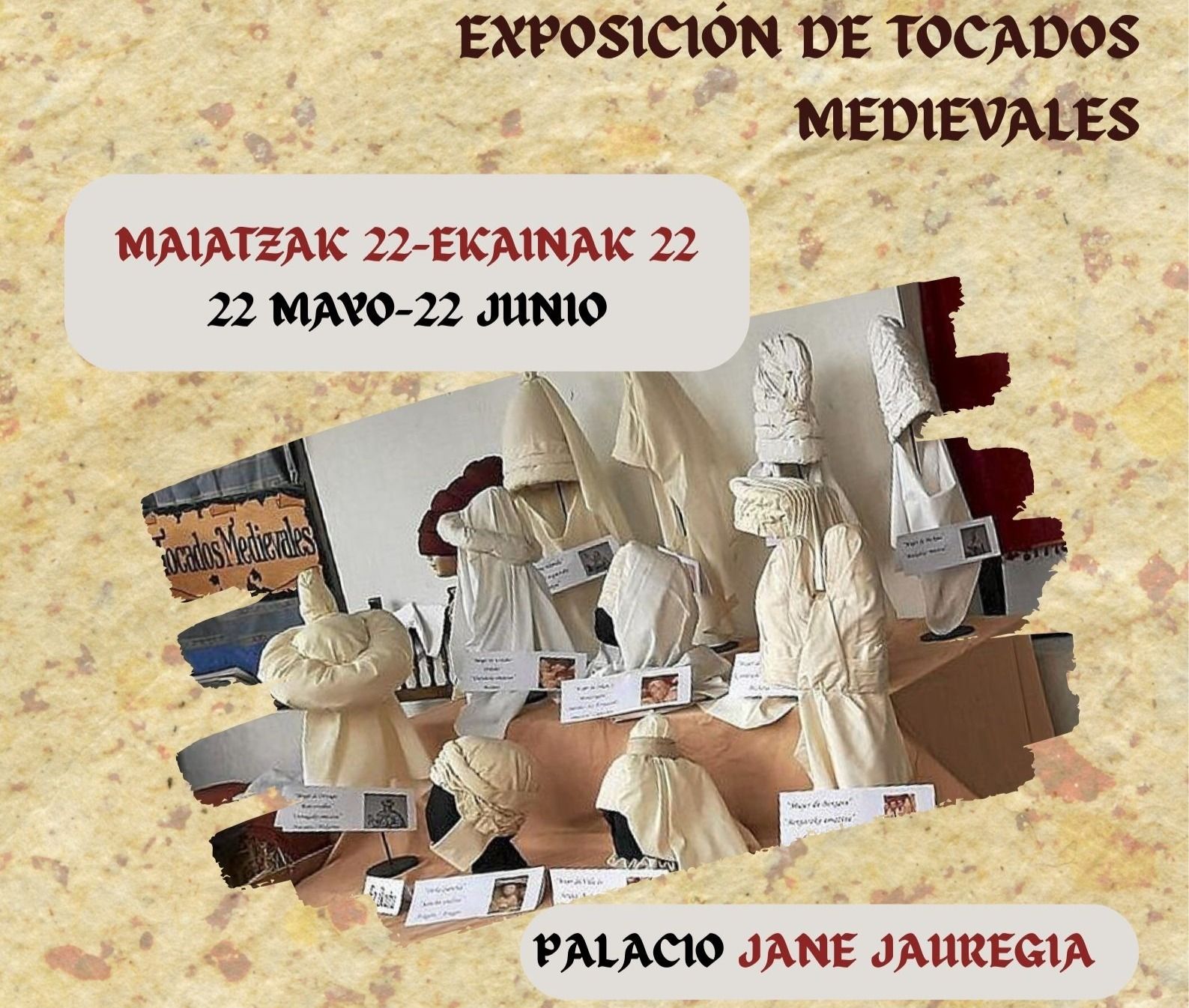 La muestra de tocados medievales abre la programación y se podrá visitar desde este jueves