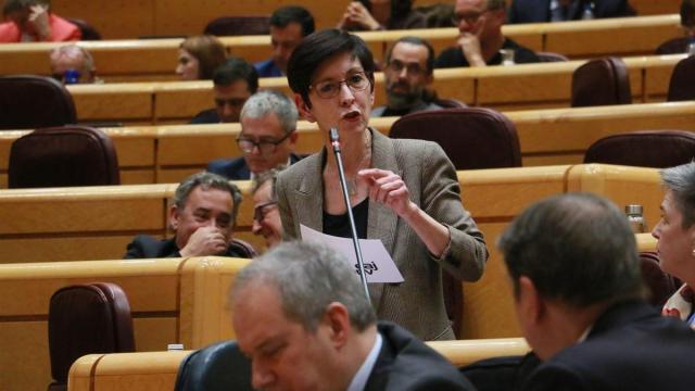 La portavoz del PNV en el Senado, Estefanía Beltrán de Heredia, en la Cámara Alta.