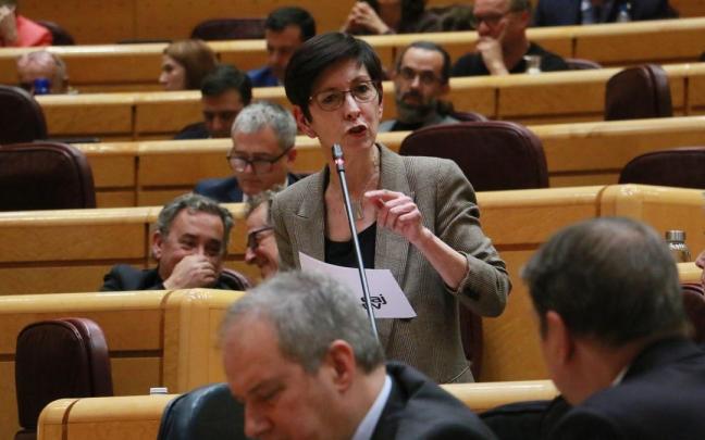 La portavoz del PNV en el Senado, Estefanía Beltrán de Heredia, en la Cámara Alta.