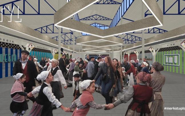 El espacioso hall posibilitará albergar la azoka de los baserritarras y otros eventos