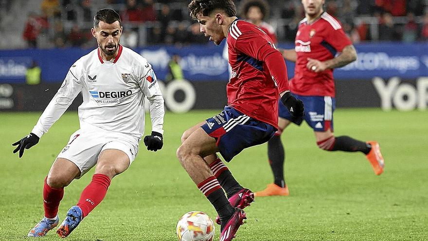 Abde, en el partido de Copa ante el Sevilla, autor del gol de la victoria de ese encuentro.