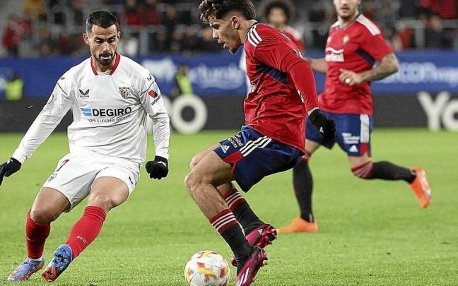 Abde, en el partido de Copa ante el Sevilla, autor del gol de la victoria de ese encuentro.