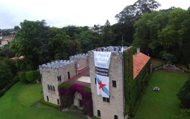 Los activistas denunciados por los Franco durante la protesta del 2017 en el Pazo de Meirás