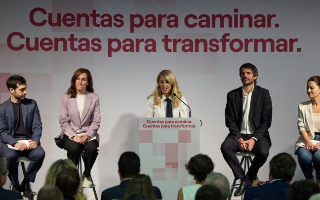Yolanda Díaz ha presentado este lunes las propuestas de Sumar para los Presupuestos Generales del Estado de 2025. / EP Yolanda Díaz ha presentado este lunes las propuestas de Sumar para los Presupuestos Generales del Estado de 2025.