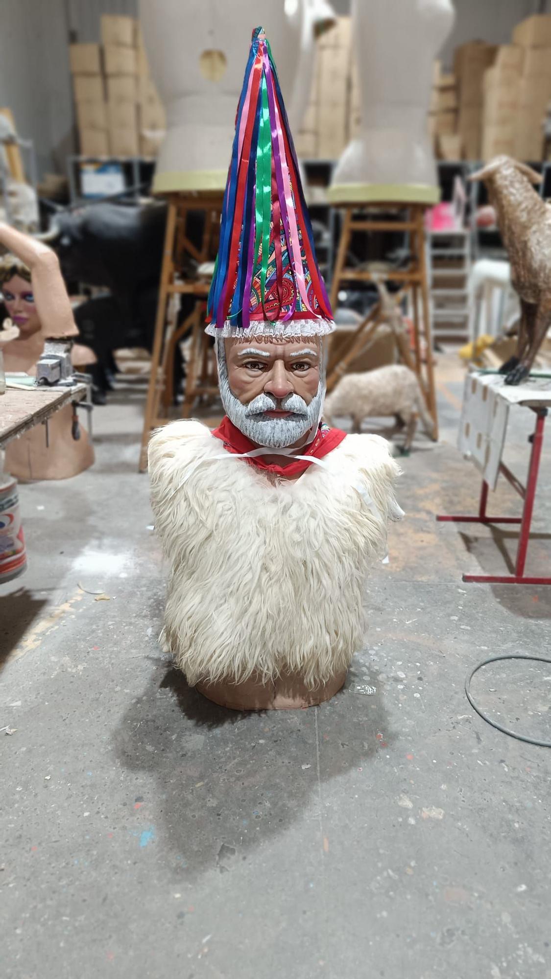 El gigante de Laxaro Joalduna, durante el proceso de creación.