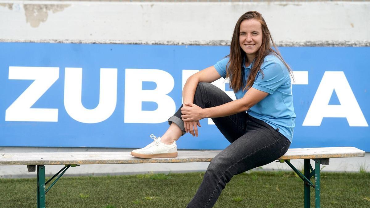 Ane Etxezarreta posando en Zubieta. RUBEN PLAZA