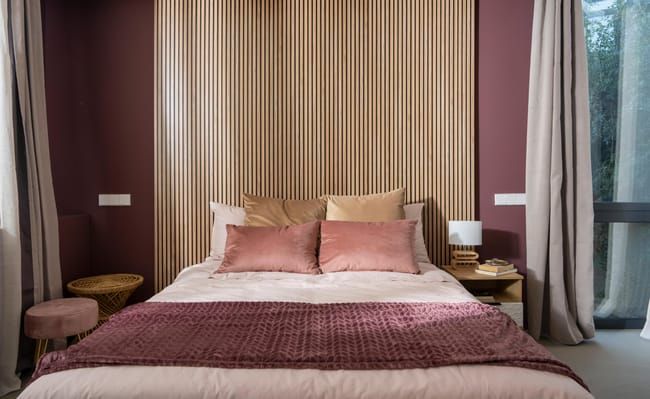 Revestimiento de pared palillería efecto 3D MDF Novo bicolor