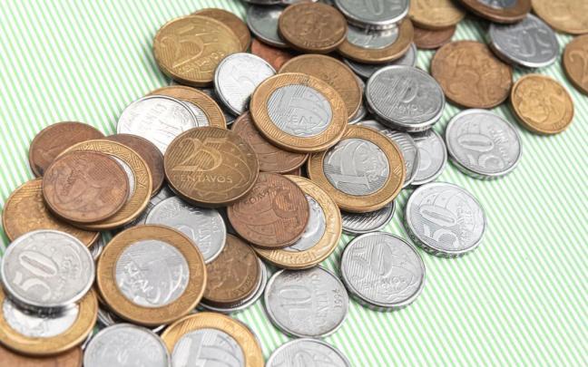 Un conjunto de monedas listas para usar